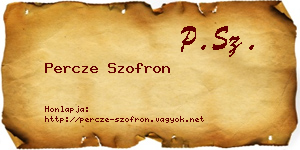 Percze Szofron névjegykártya
